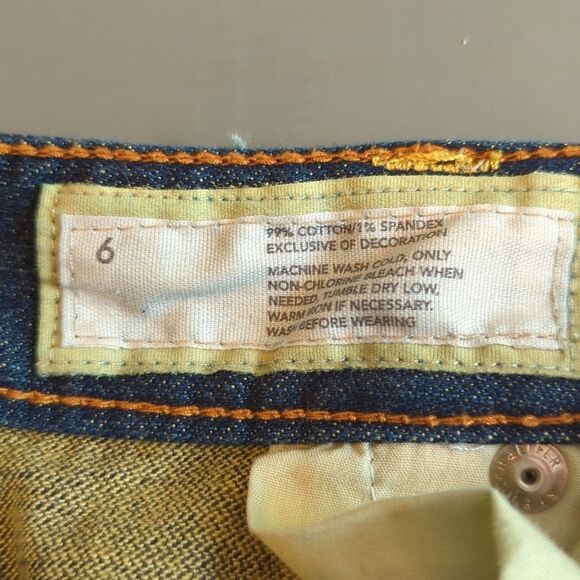 Ann Taylor Loft Slim & Straight Jeans Womens 6 Blue Dark Wash Stretch - Picture 6 of 6